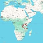 African map showing the location of Tanzania