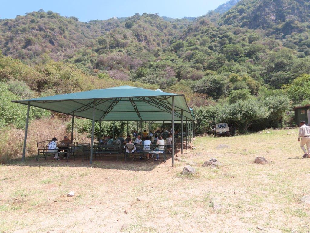 One of the picnic areas at Lake Manyara National Park. Visitors gather here to eat and discuss What’s a Tanzania Safari really like?