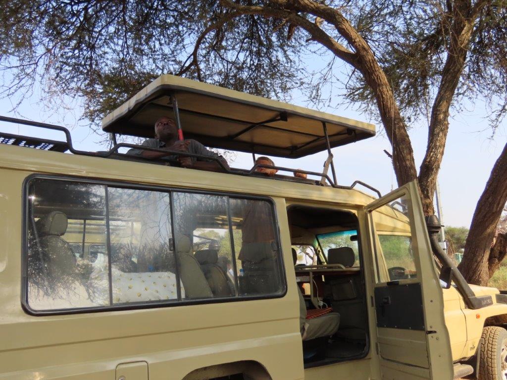 Putting the top up on the Land Cruiser