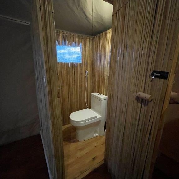 The toilet room in our tent