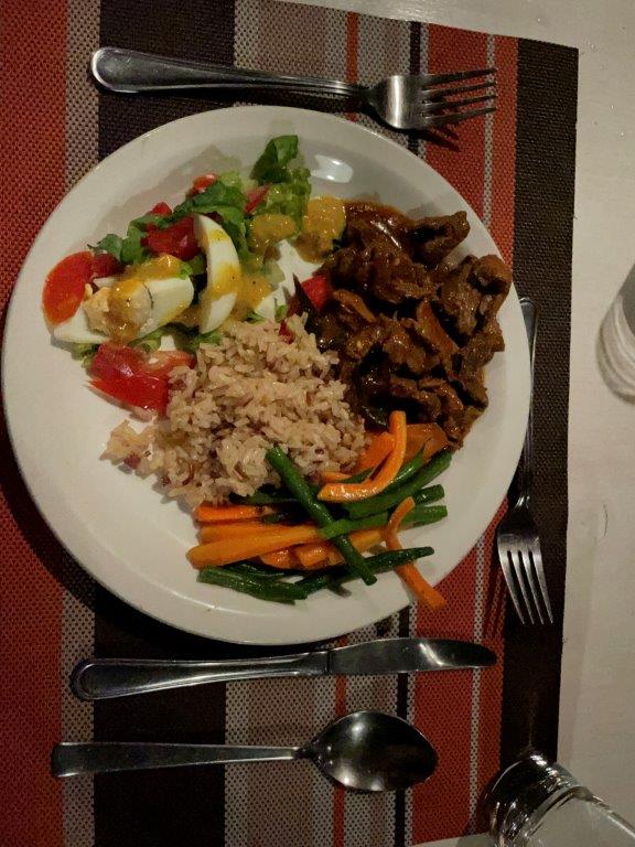 Dinner served at the Intimate Camp