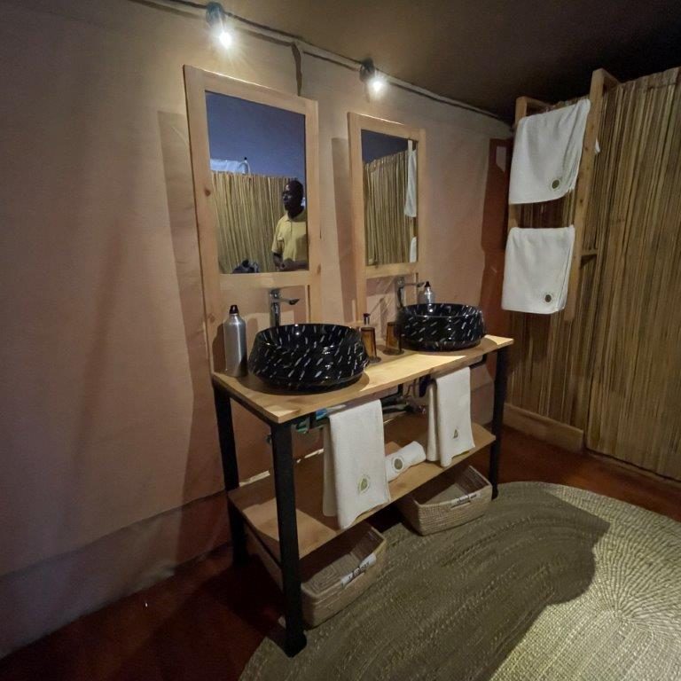 Our bathroom in the tent