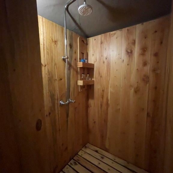 The shower in our tent
