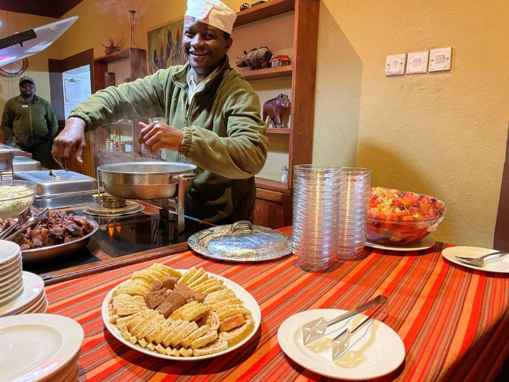 The Chef serving delicious food