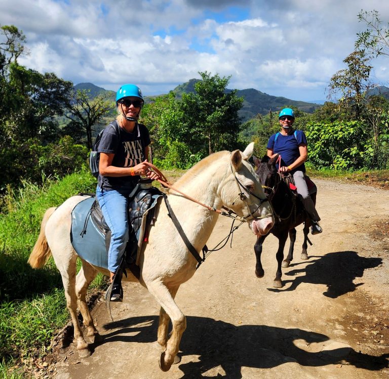 Wendy and Kenny road horses back to the start of the trail.