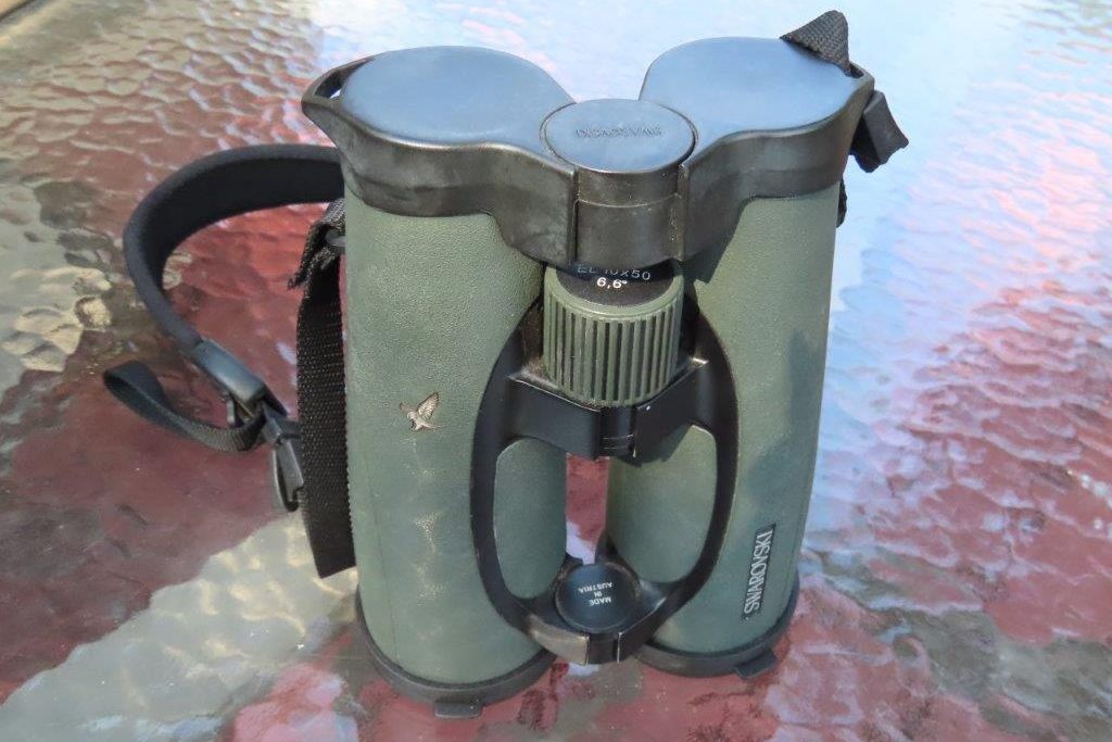 The green and black Swarovski binoculars provide excellent opportunities for bird-watching in British Columbia.