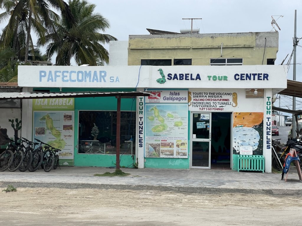 The Isabela Tour Center offers tours to several places on Isabela Island as well as snorkeling equipment and bikes for rent.