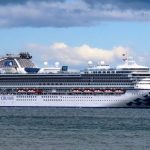 The Sapphire Princess sails through the waters off South America before its Antarctica itinerary. The ship offered an affordable scenic cruise that kept our Antarctica cruise cost much lower than an expedition.