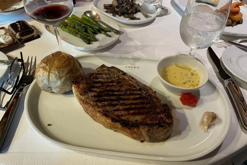A beautifully prepared dinner at Crown Grill aboard Sapphire Princess. If you're only planning one specialty dinner, this would be my first choice.