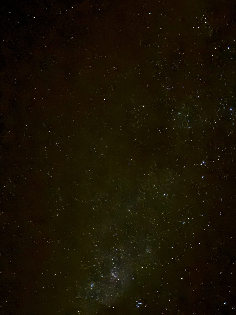 A smartphone captures the Milky Way against the dark Atacama Desert night sky. Night Mode makes it surprisingly easy to photograph the stars.