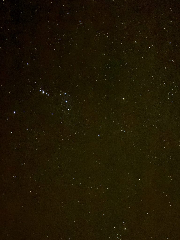 A section of the southern night sky photographed with a smartphone in the Atacama Desert. Experimenting with different angles and settings can improve your results.