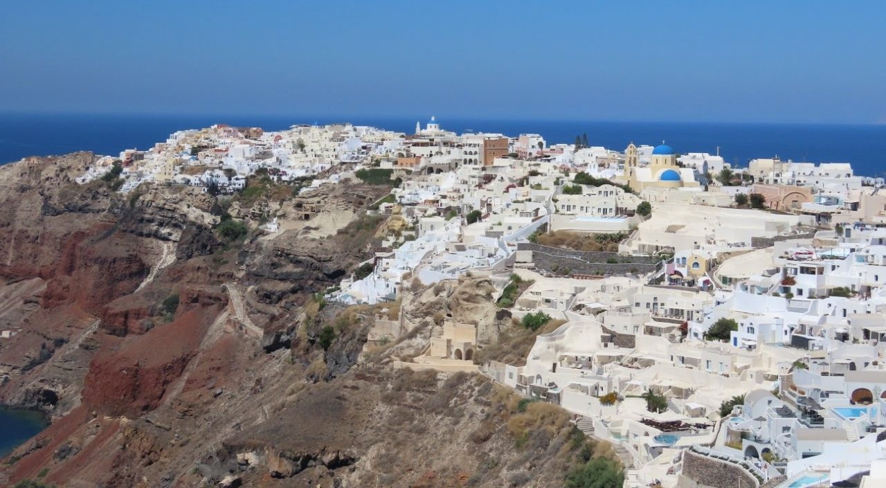 Whitewashed buildings cascade down Santorini’s steep cliffs with the deep-blue Aegean Sea stretching toward the horizon. Seeing Santorini during the cruise helped convince Kari that she would want more time to explore the island on a return trip.